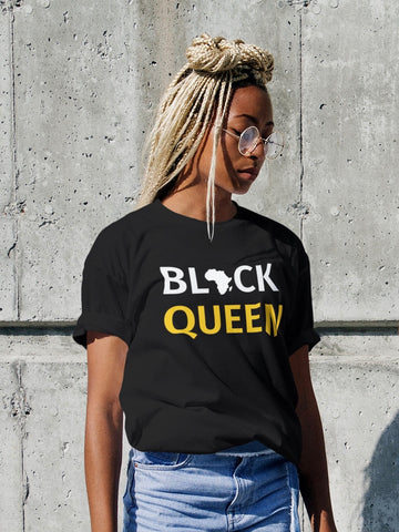 Black Queen Unisex Tshirt Gold